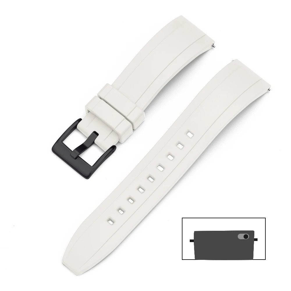 Quick Release FKM Rubber Watch Band 18 19 20 21 22 23 24mm Silicone Watch Strap