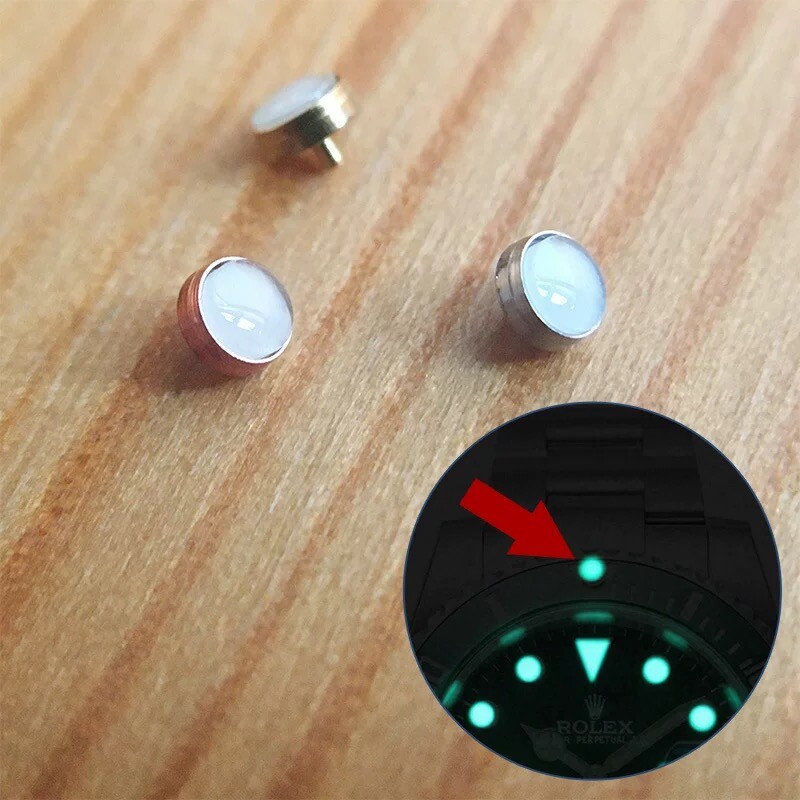 Pearl Pip Dot Blue Green Lume For Rolex Submariner Ceramic Bezel Insert