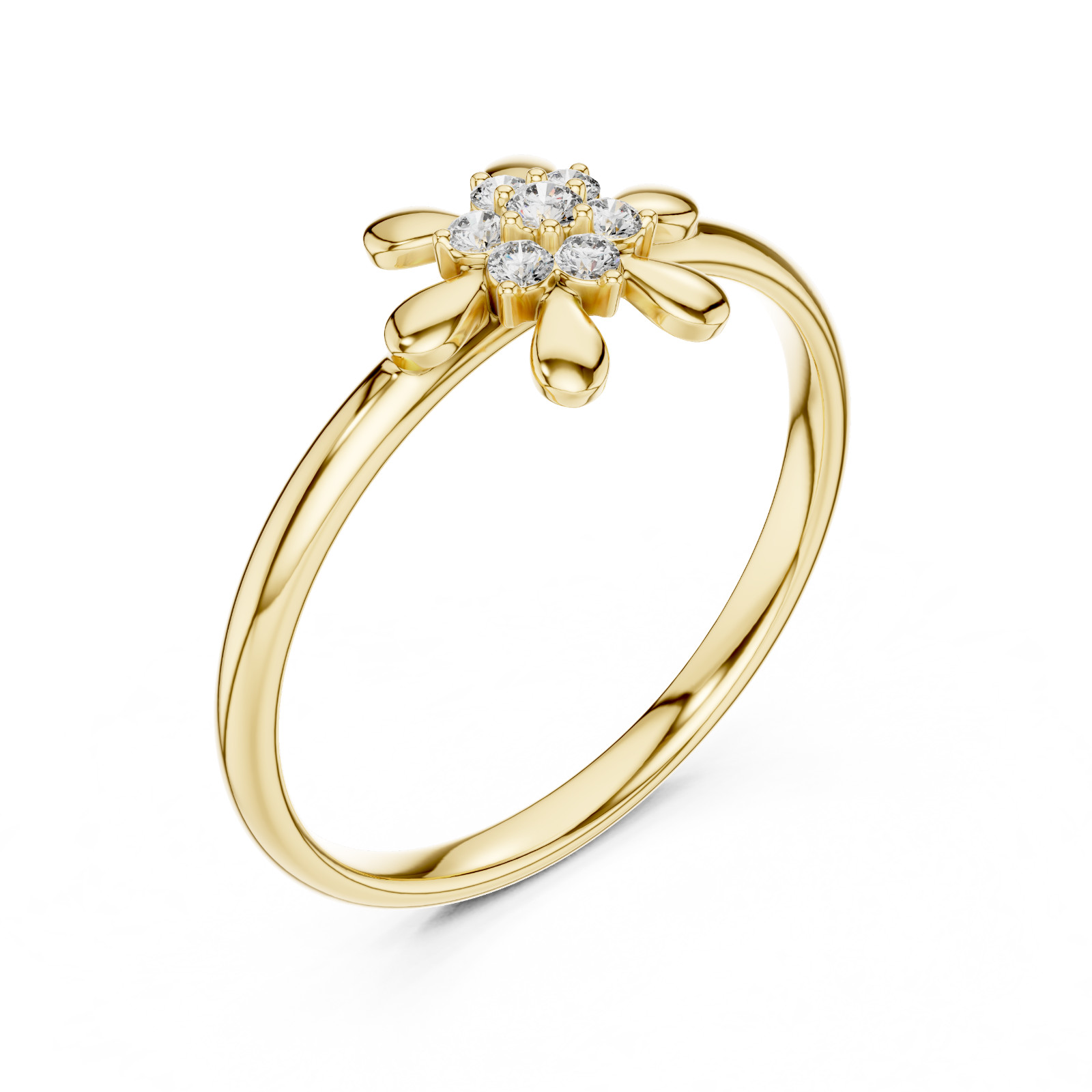 Certified Round Cut Natural Diamond Women Timeless Minimalist Ring 14K Gold Over