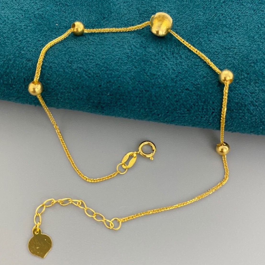 Real Solid 18k Yellow Gold Bracelet Fine Gold Jewelry 0.5g