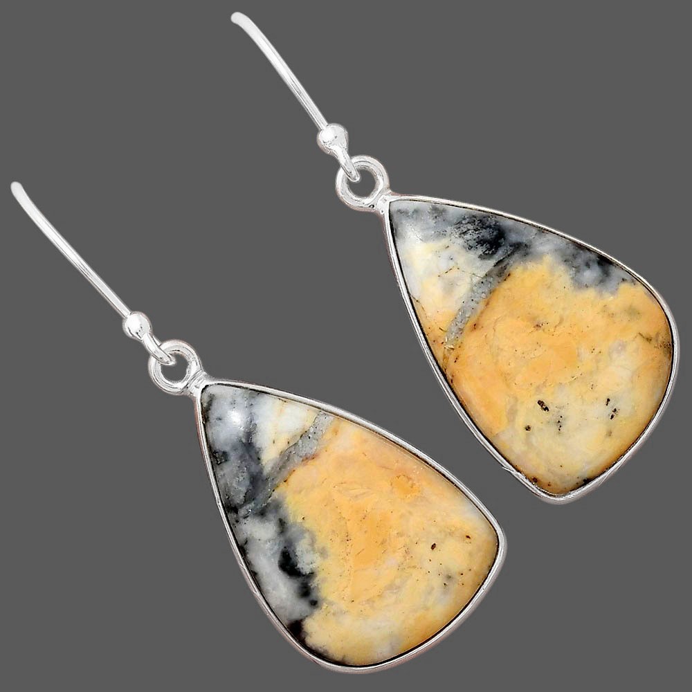 Natural Maligano Jasper – Indonesia 925 Sterling Silver Earrings Jewelry E-1001