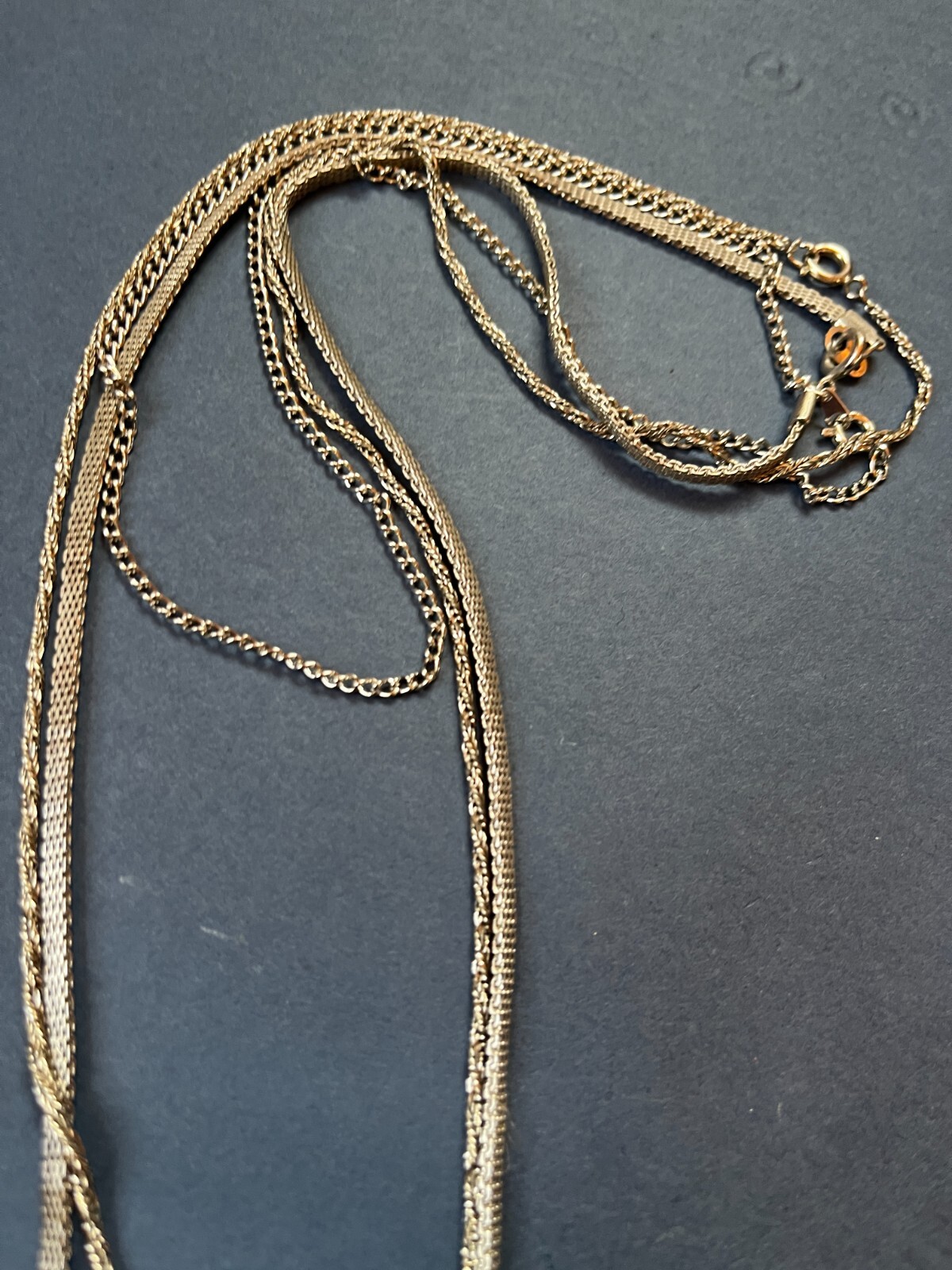 Lot of Various Styles of Mesh Basic Twist Silvertone Chain Necklace – 16-24 inch