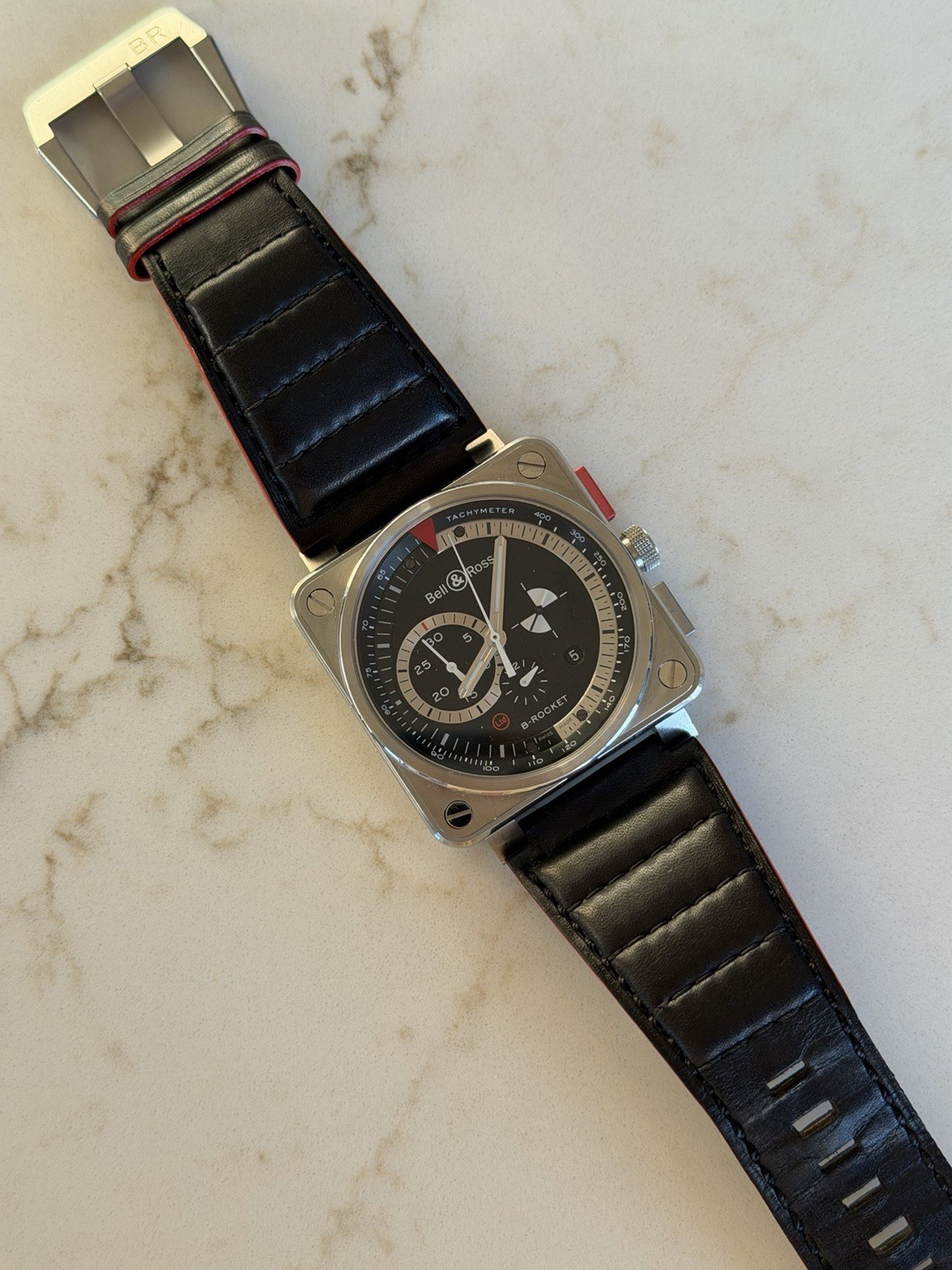 Bell & Ross BR01-94 B-Rocket Auto Chronograph 46mm Square, Box Papers Limited Ed