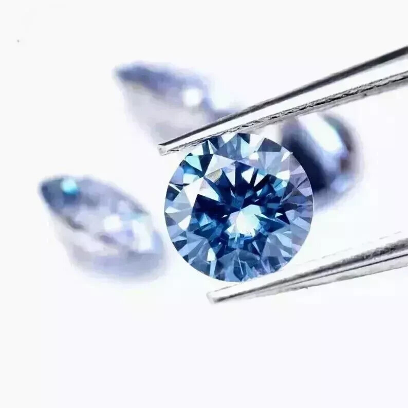 5 CT Natural Royal Blue Diamond, Round Cut 11.50mm,VVS1, D Color Certified D01