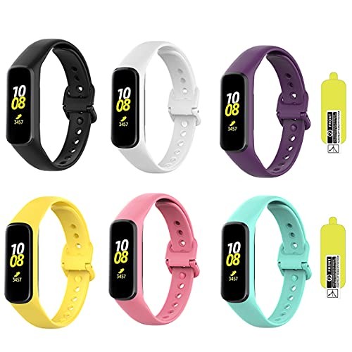 6 Pack Replacement Bands Compatible with Samsung Galaxy Fit 2 SM-R220 for Women