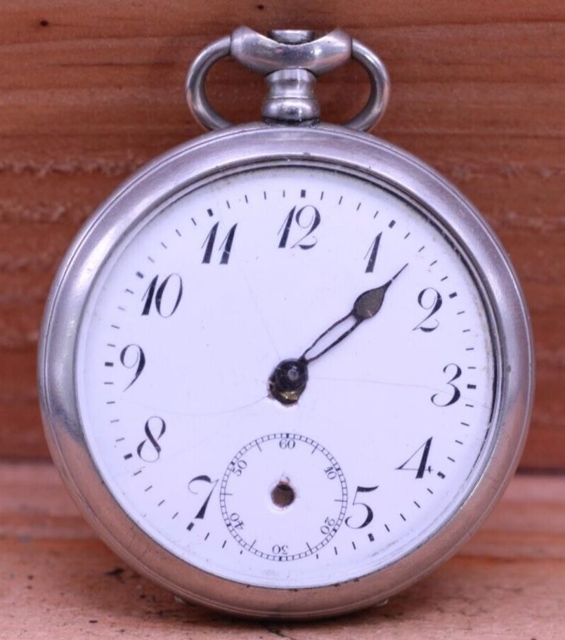 TIM HIGH GRADE SWISS POCKET WATCH 48.5mm FOR REPAIR (BO)