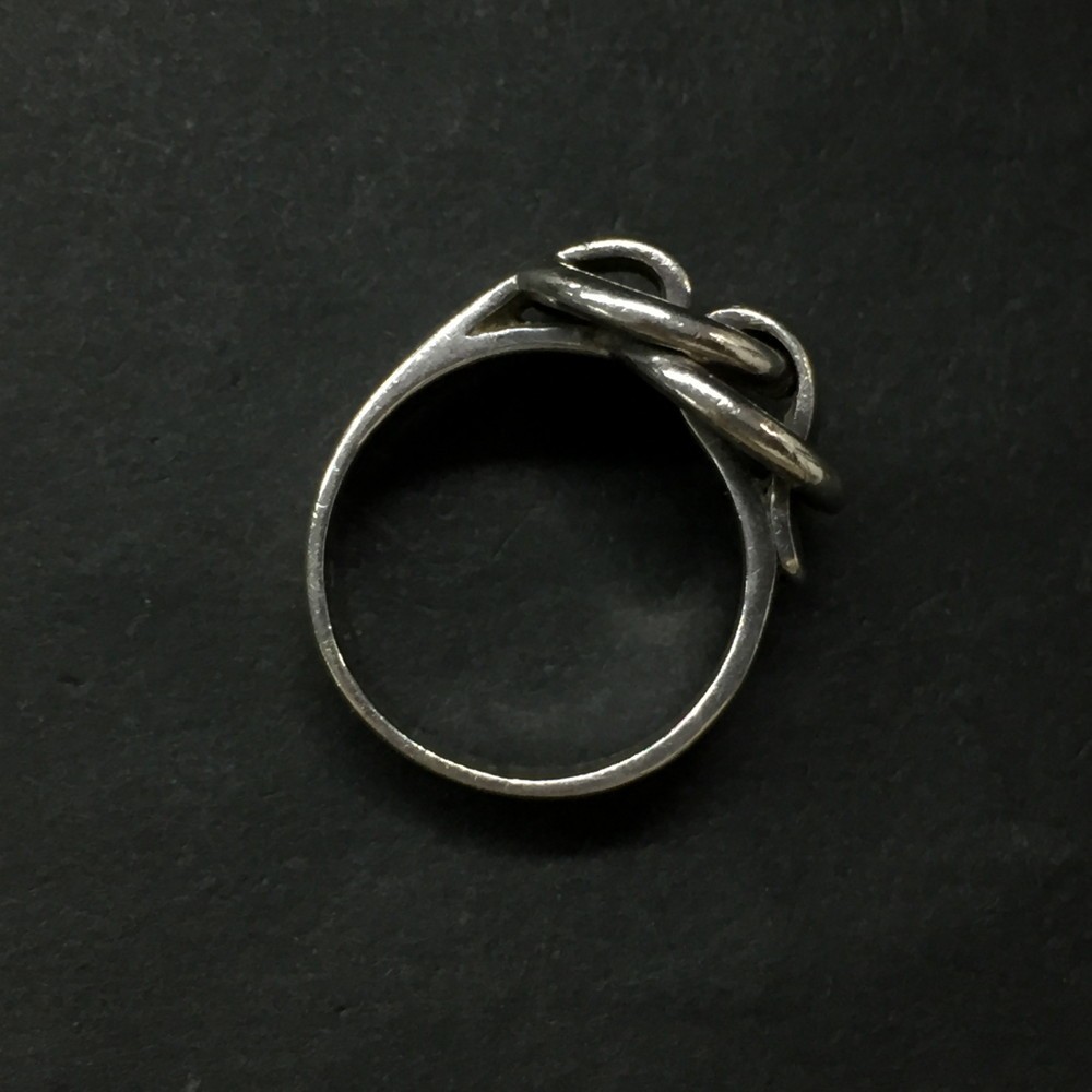 EGA HERMES Deux Anneaux Silver 925 6.5g Ring ISO sz:50*/ZA0188