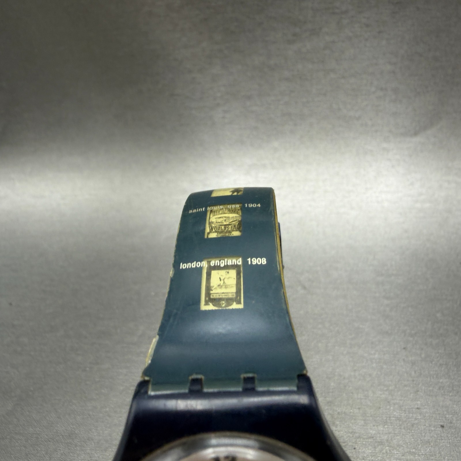 Swatch Olympics Sydney 2000 Watch Mne Silver Dial Blue Tone Round New Battery