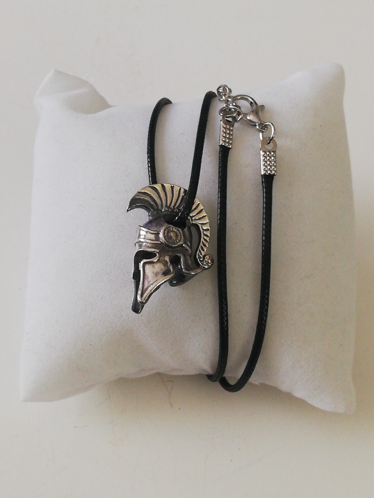 Spartan Helmet Men’s .970 Solid Silver Biker Pendant Unisex New
