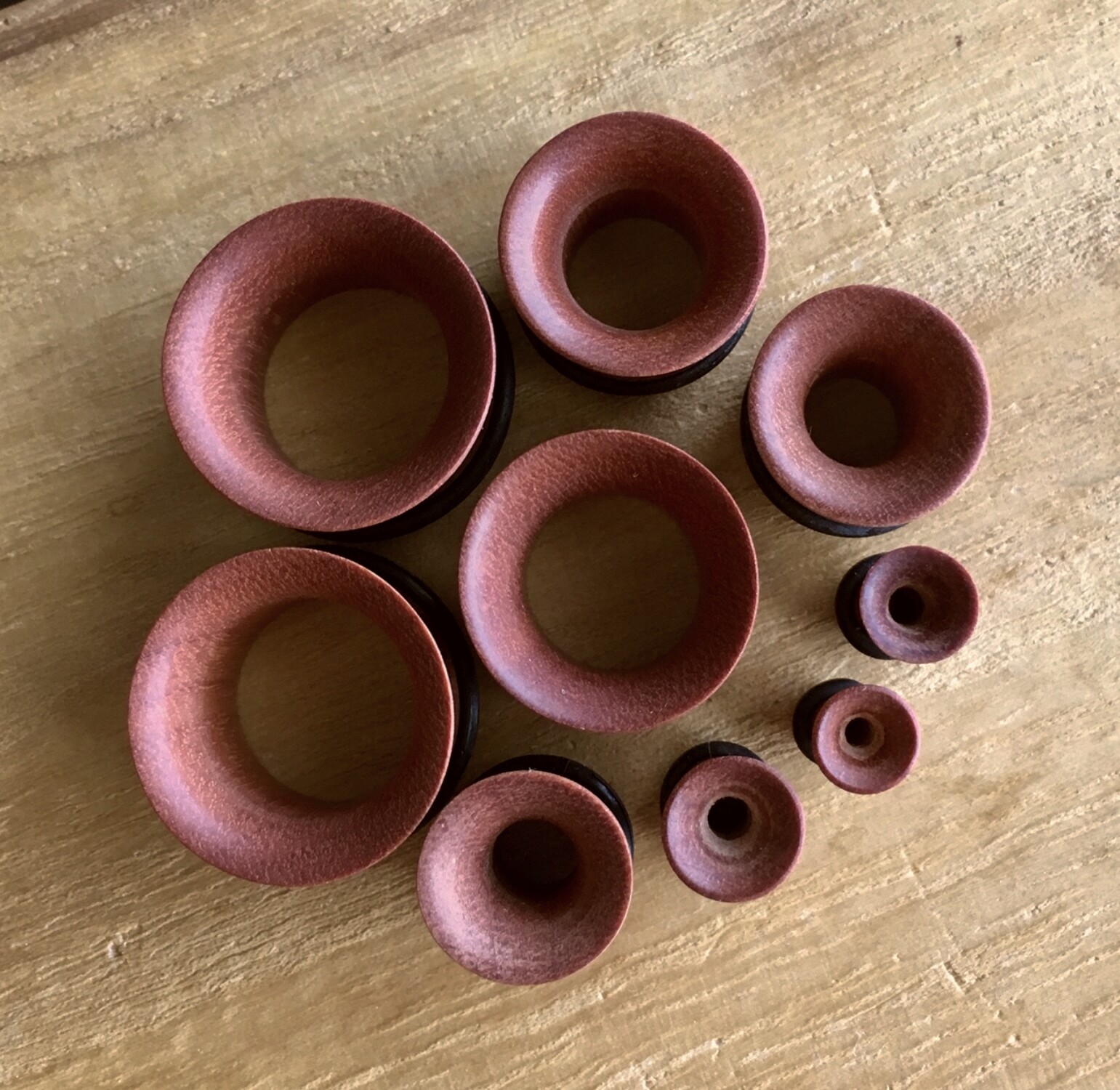 PAIR Sawo Wood Tunnels Single Flare Plugs Organic Earlets Gauges Body Jewelry