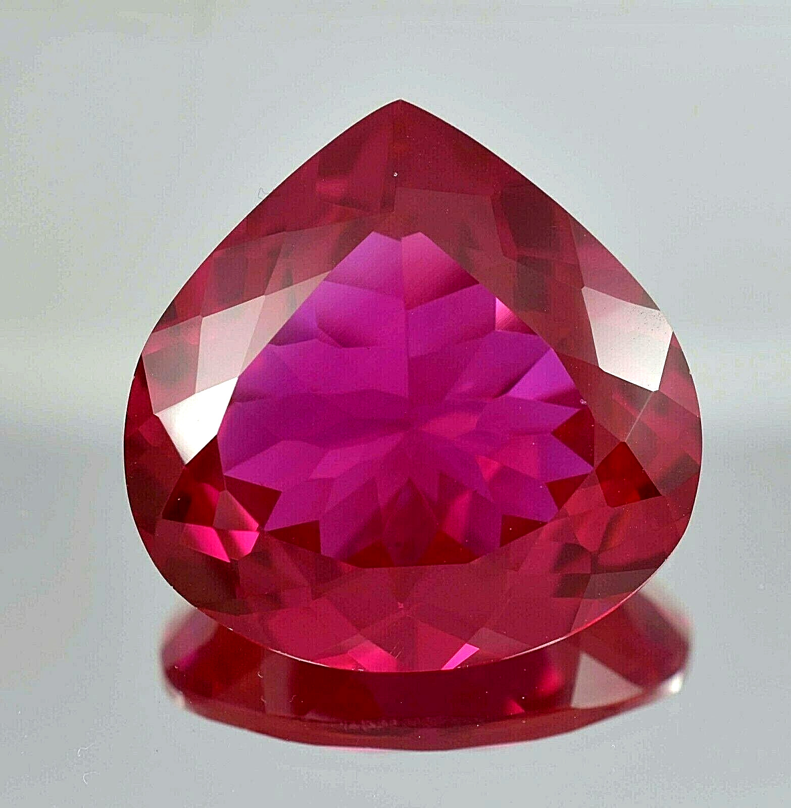 24×24 MM Natural Mozambique Blood Red Ruby Heart Cut Loose Gemstone 46.35 Ct