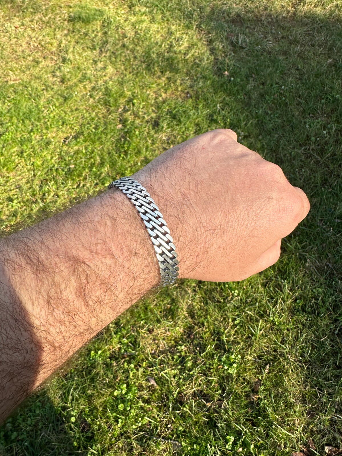 Custom Double Miami Cuban Figure Eight Link Bracelet 12mm Wide Real 925 Silver