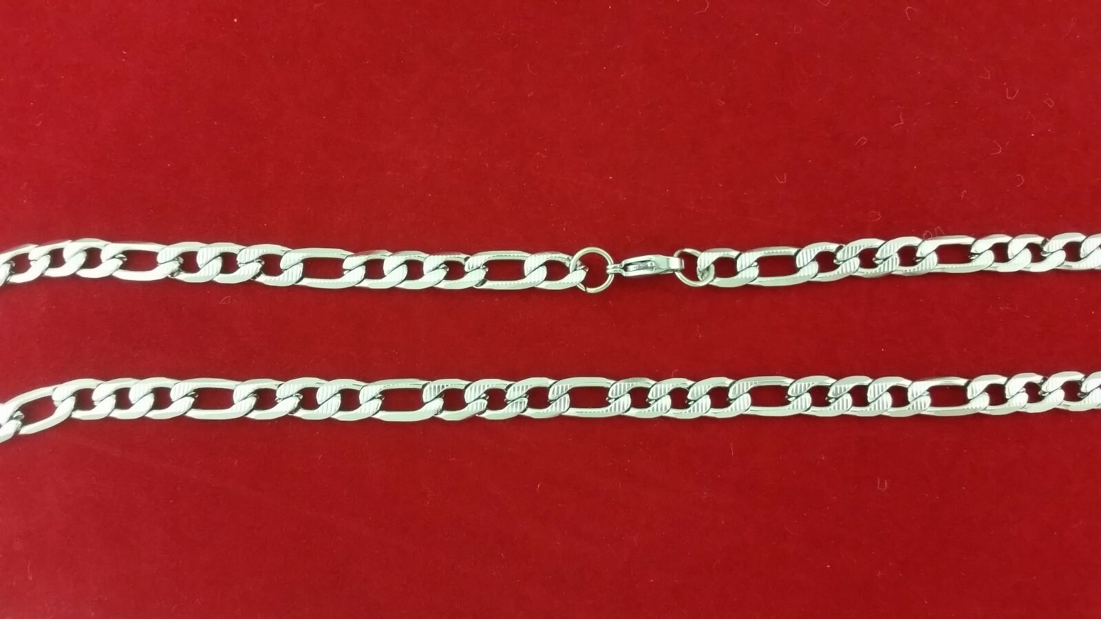 Stainless Steel Diamond Cut Figaro Link Chain Choker Necklace Anklet Bracelet