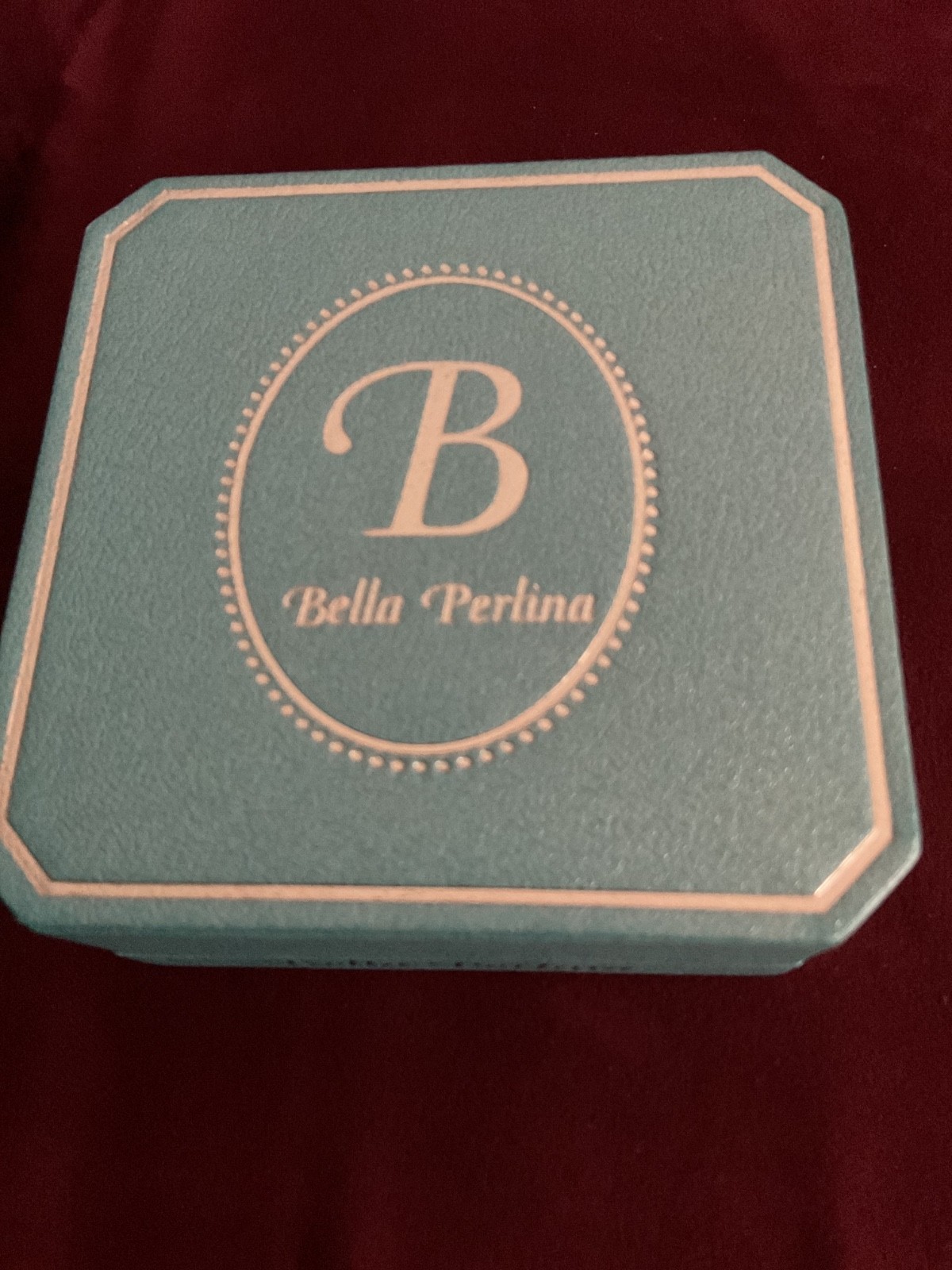 Bella Perlina Silver-Tone Charm Bracelet Blue Murano-Style Glass Crystal NIB