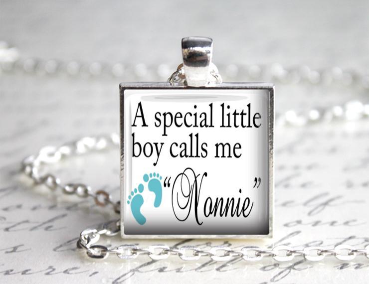 A Little Boy Calls Me Nonnie Pendant Charm Family Grandmother Grandma Love Gifts