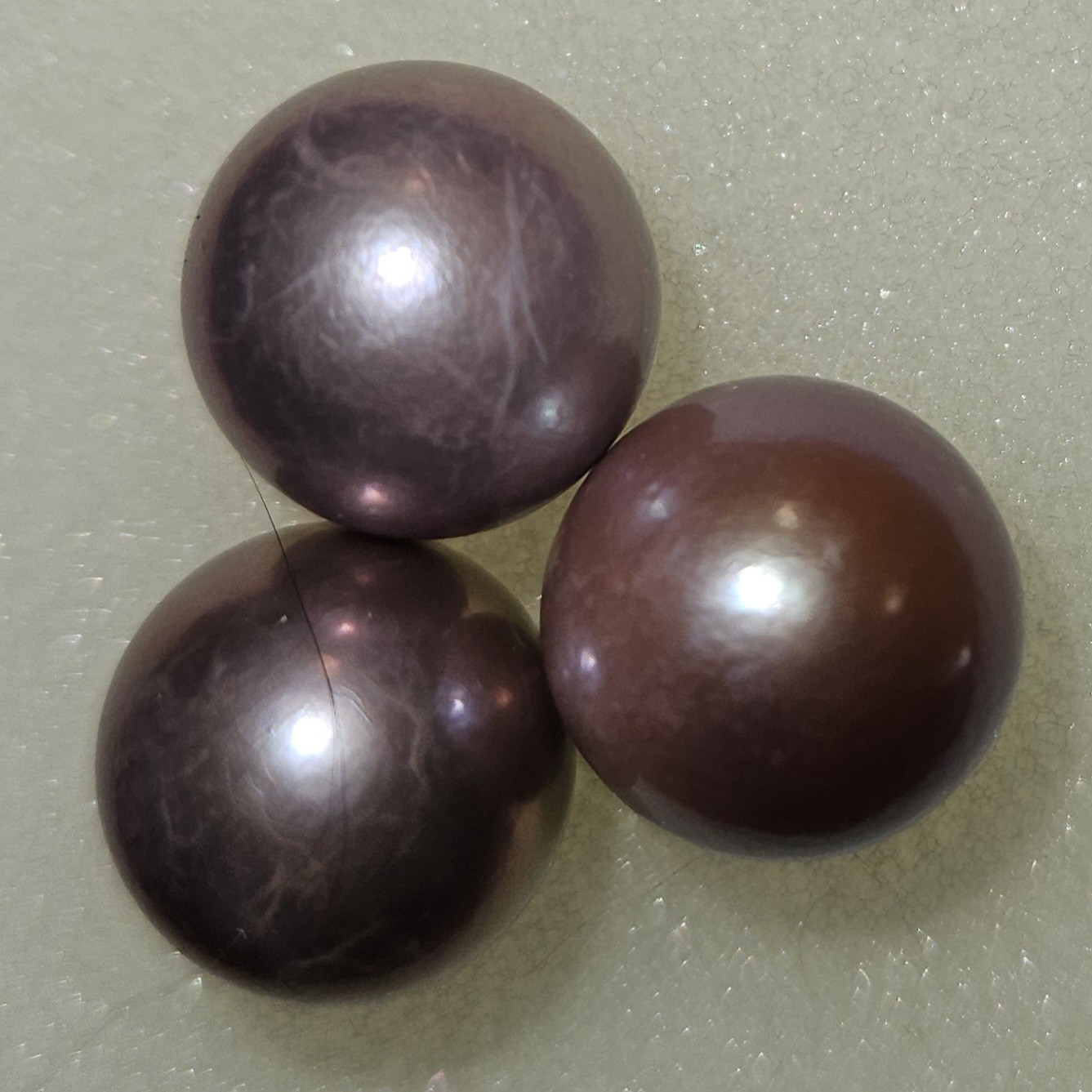 3 DRAGONBALL Natural Freshwater Pearl Light Purple 13.2 13.3 13.4mm Beautiful!!