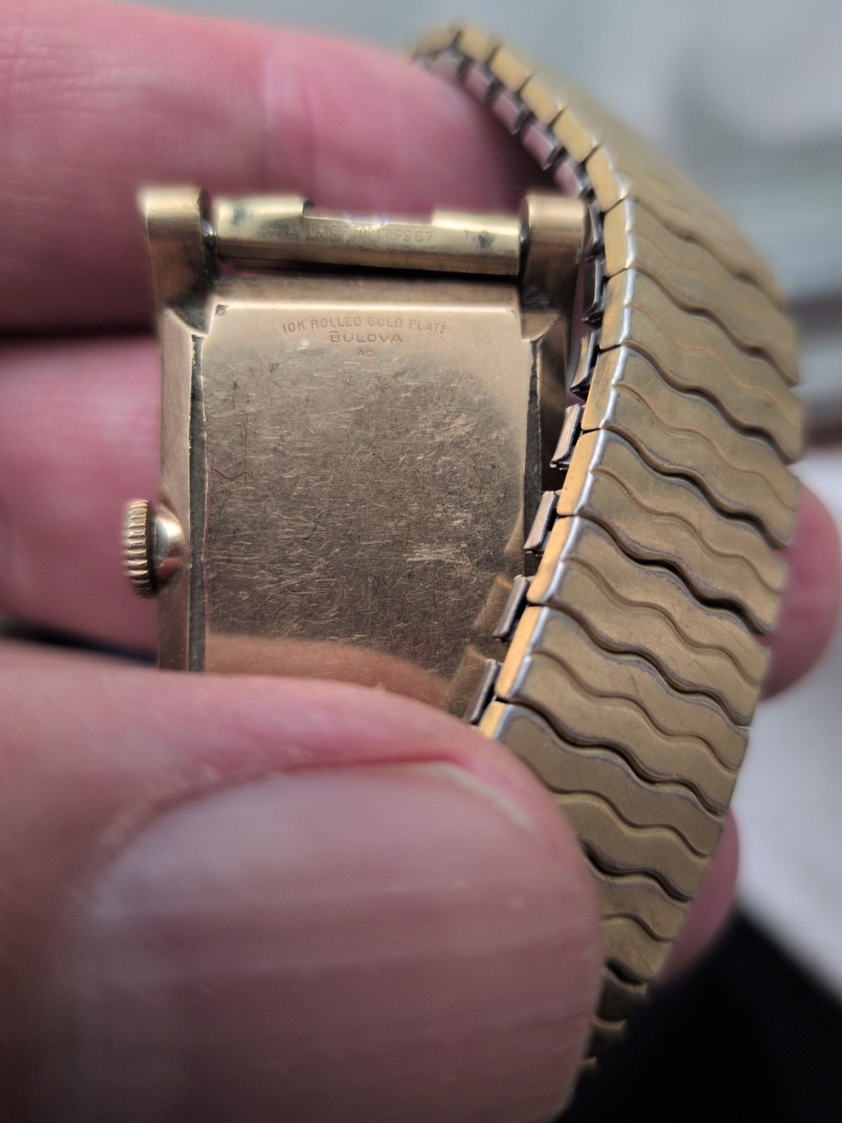 Vintage 1951 Bulova Tuxedo Diamond Dial Manual Wind 10k Gold Filled Watch.