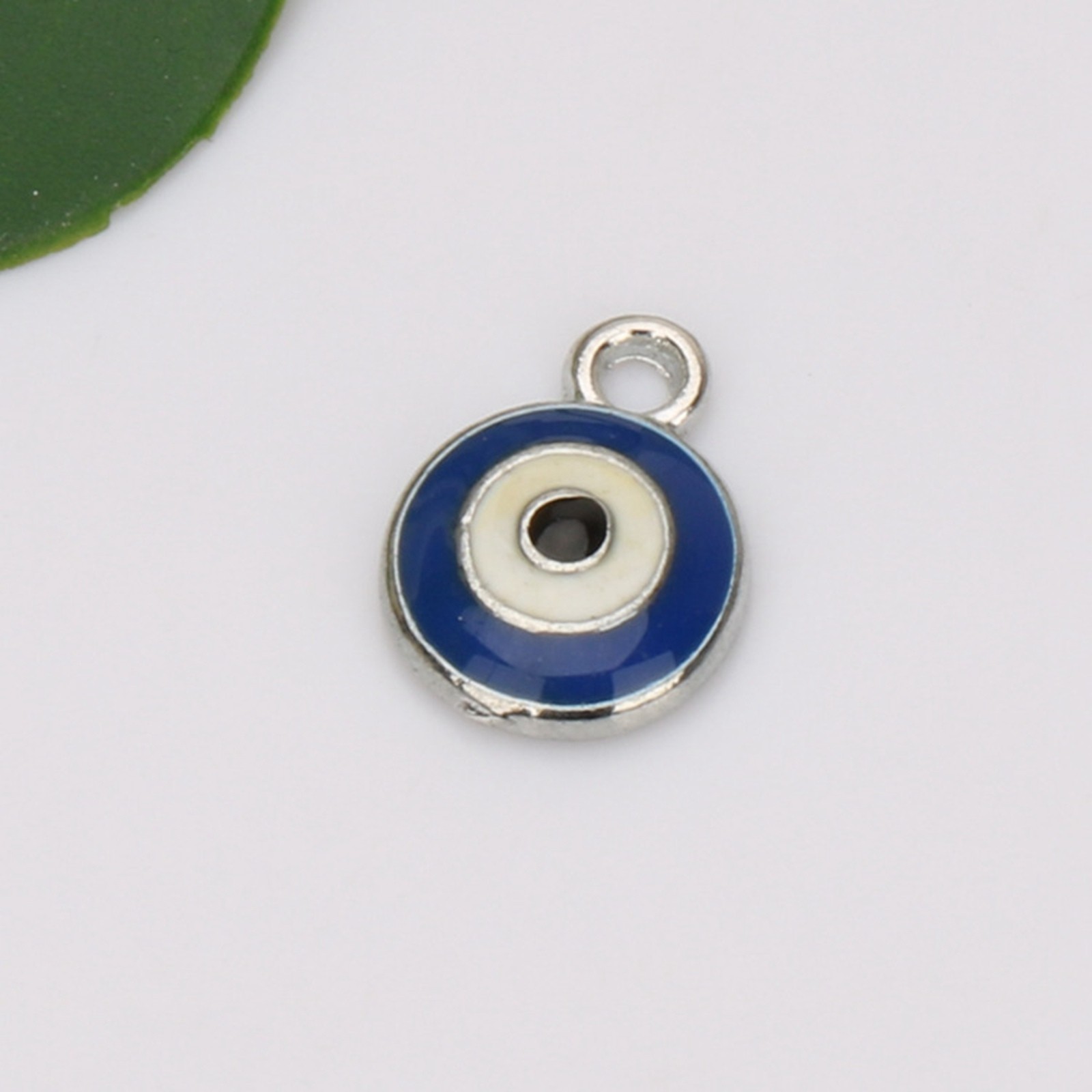Craft DIY 10mm Evil Eye Charms – Alloy Enamel Red & Blue Protection Pendants