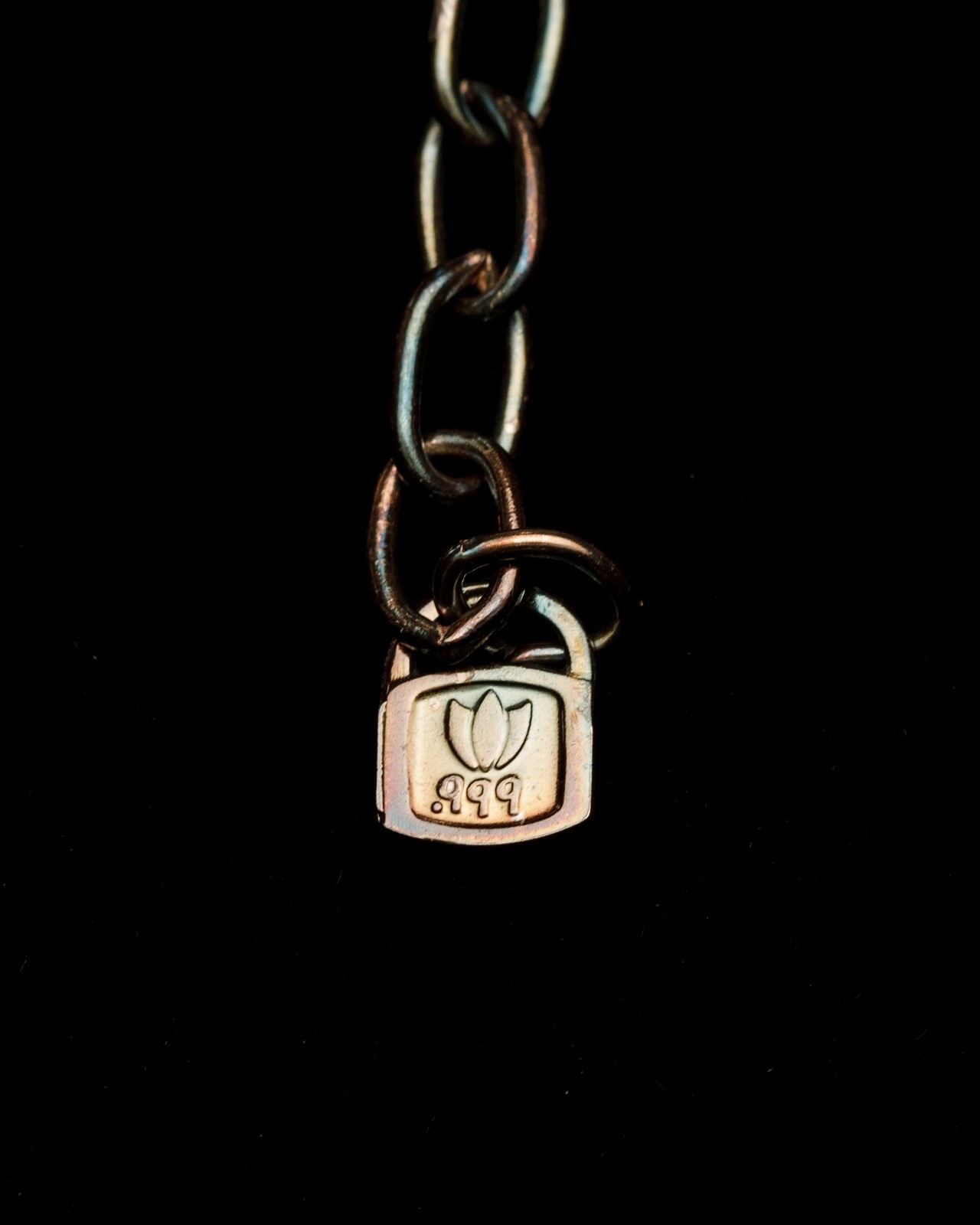 999 Pure Silver 3-Strand Layered Rope Chain Necklace 30 Grams Signed Lotus