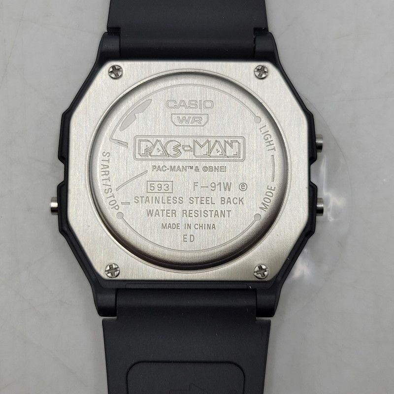 Used excellent condition CASIO PAC MAN DIGITAL QUARTZ F 91WPC 1ADR digital quart