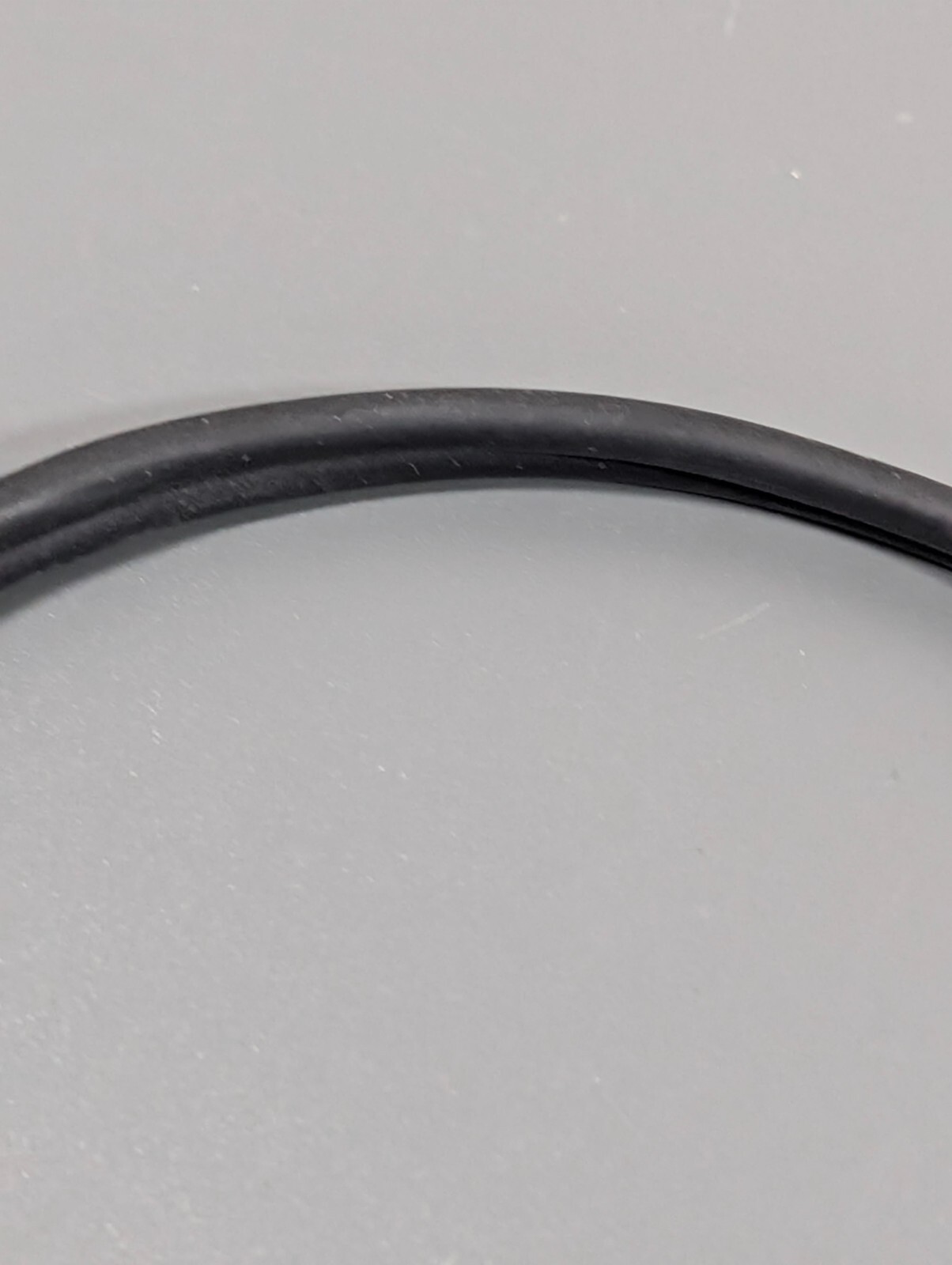 Sterling Silver 925 Black Rubber Flex Wire Choker Necklace Gothic Industrial 17″