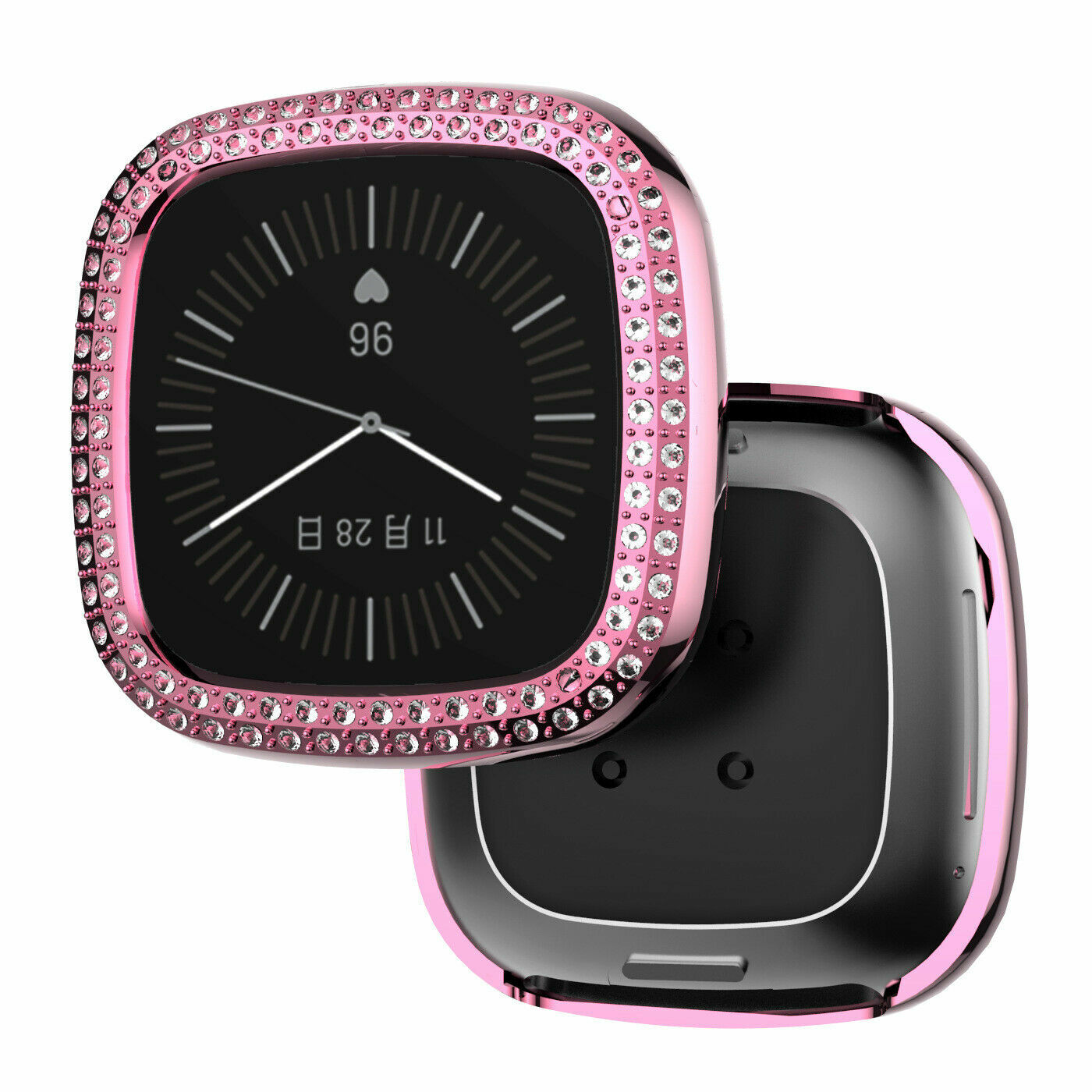 For Fitbit Versa 3 4 Sense2 watch Bling Protector Case Cover Bumper Screen Frame