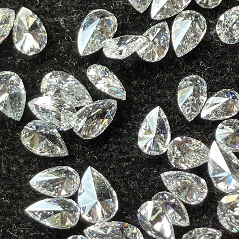 0.03CT-0.3CT DEF Colored Pear VS VVS HPHT Lab Grown Diamonds Loose Diamond Stone