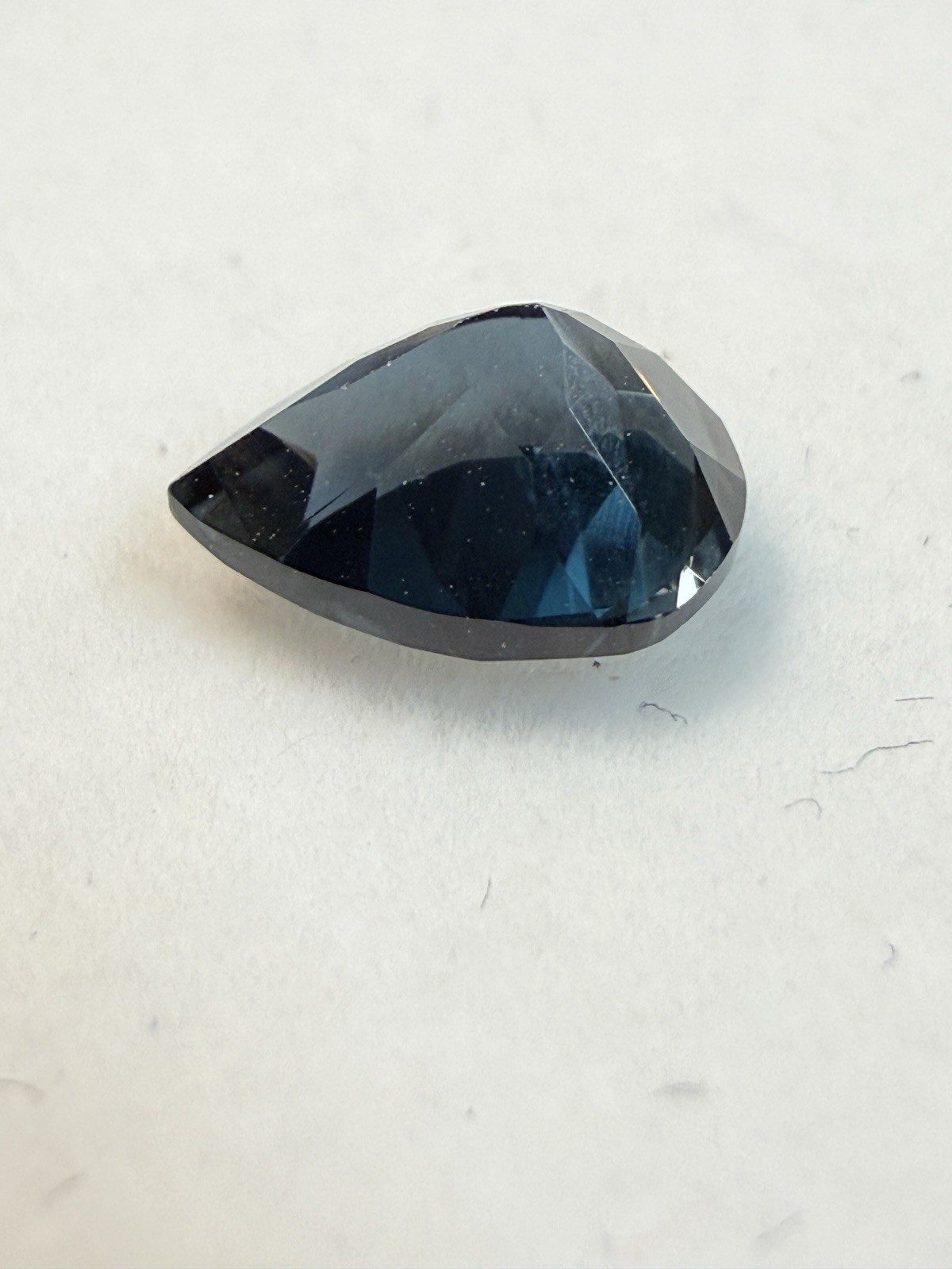 London Blue Topaz Faceted Pear Loose Gemstone Blue 2.20ct 9x7x4.7mm