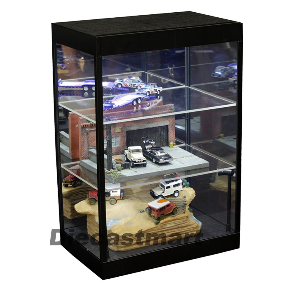 LED Desk Top Showcase for Hotwheels, Jada, Greenlights, Ironman, 1:24 1:18 1:64