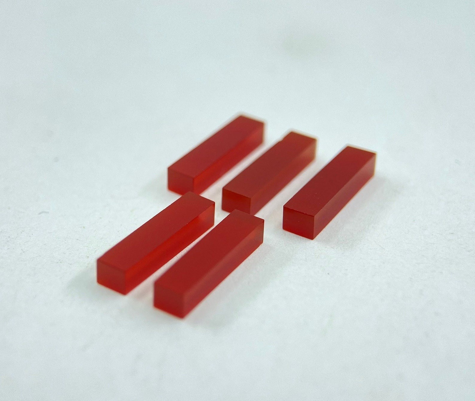 Red Onyx Long Rectangle Bothside Flatback 7x14mm To 12x24mm Loose Gemstone