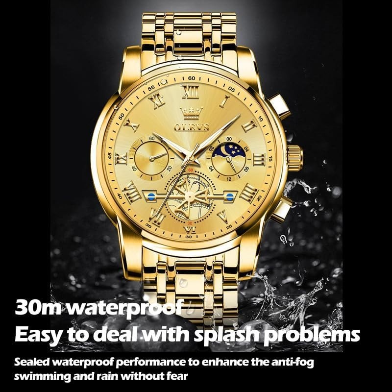 Classic Quartz Watch for Men – Stylish Stainless Steel with Luminous Feature