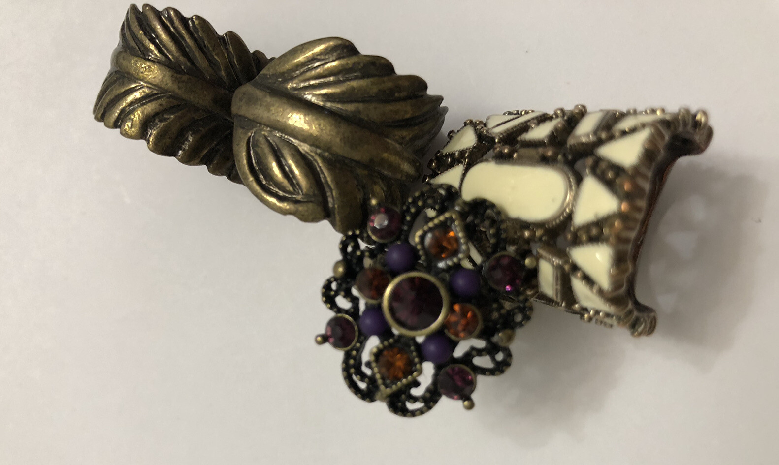 Wholesale Lot of Fashion Brass Enamel & Rhinestone Rings 3 Total Sizes Varies