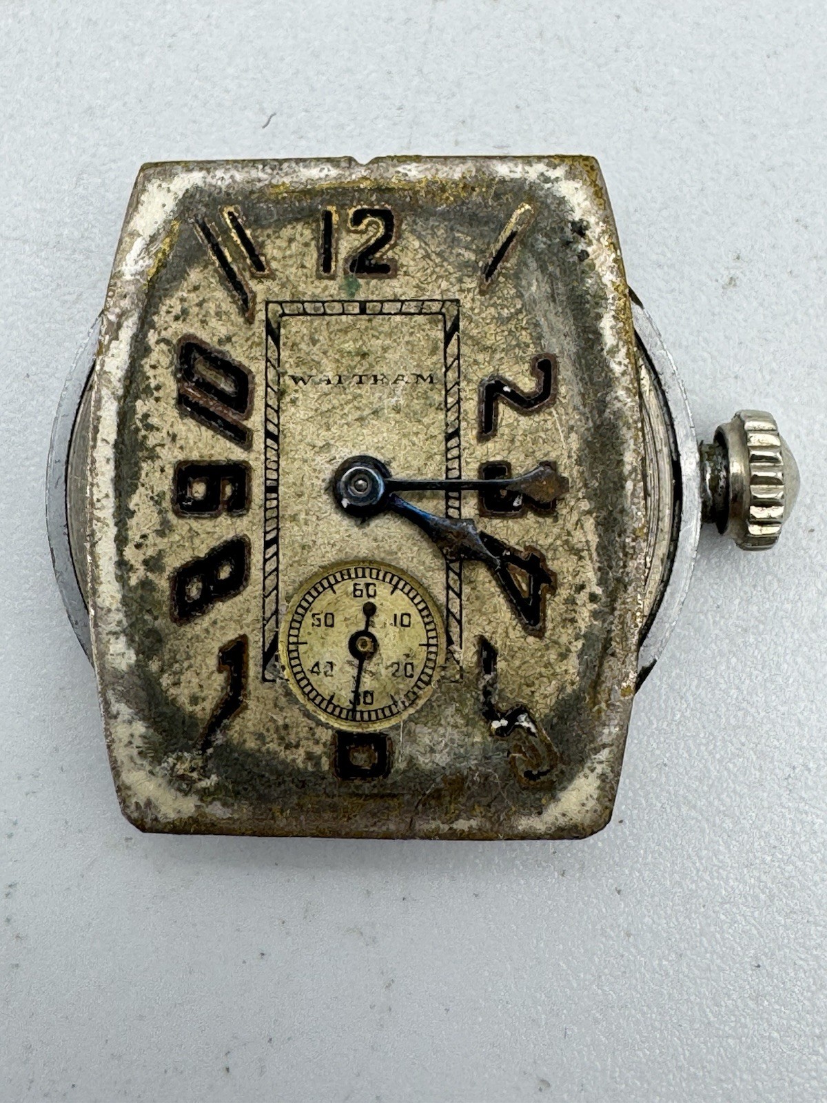 Vintage Waltham 10L 7J Grade 461 Wristwatch Movement For Parts Or Repair
