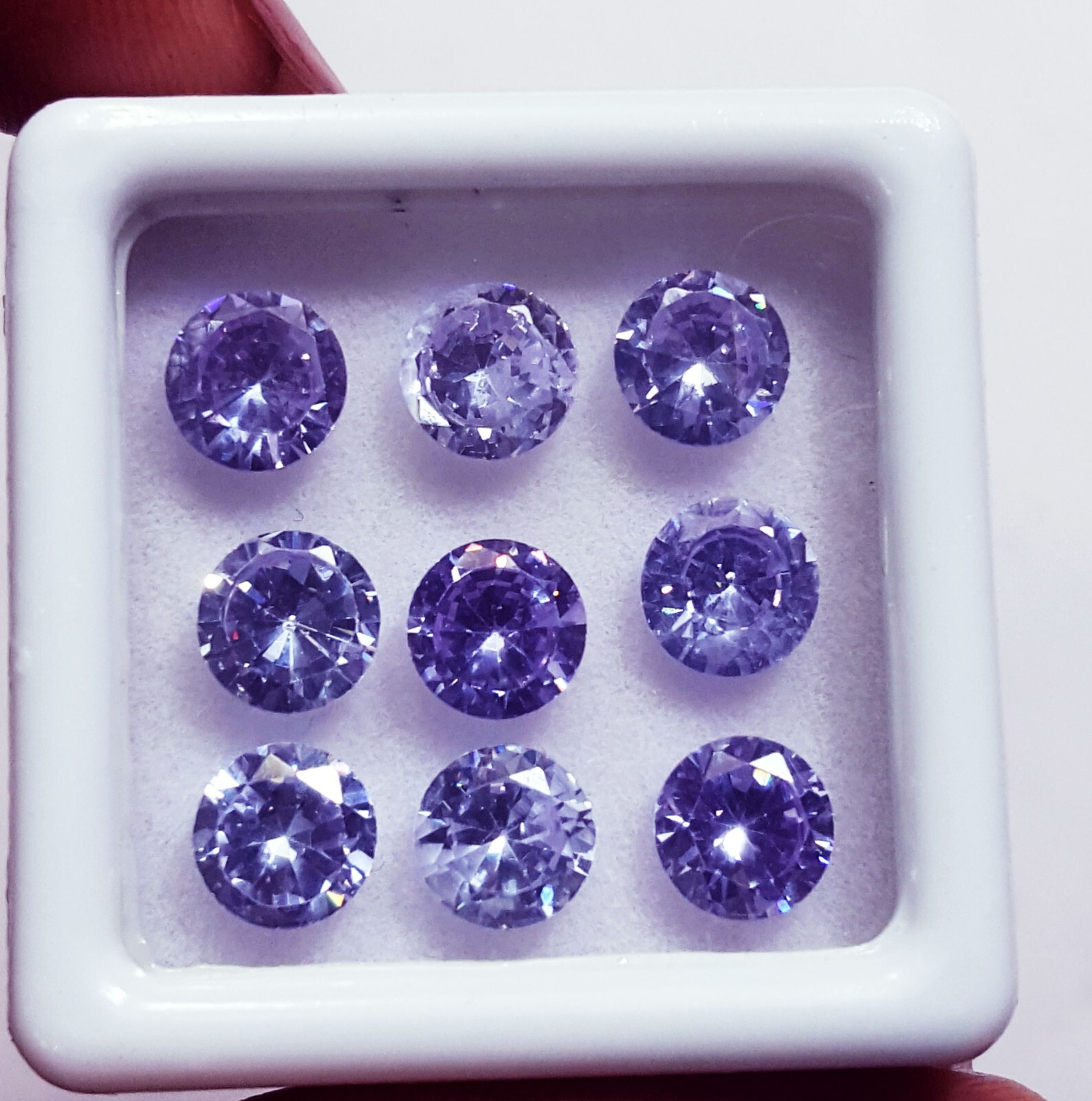 Purple Sapphire Round Shape 5×5 mm 9 Pcs Loose Gemstone Lot