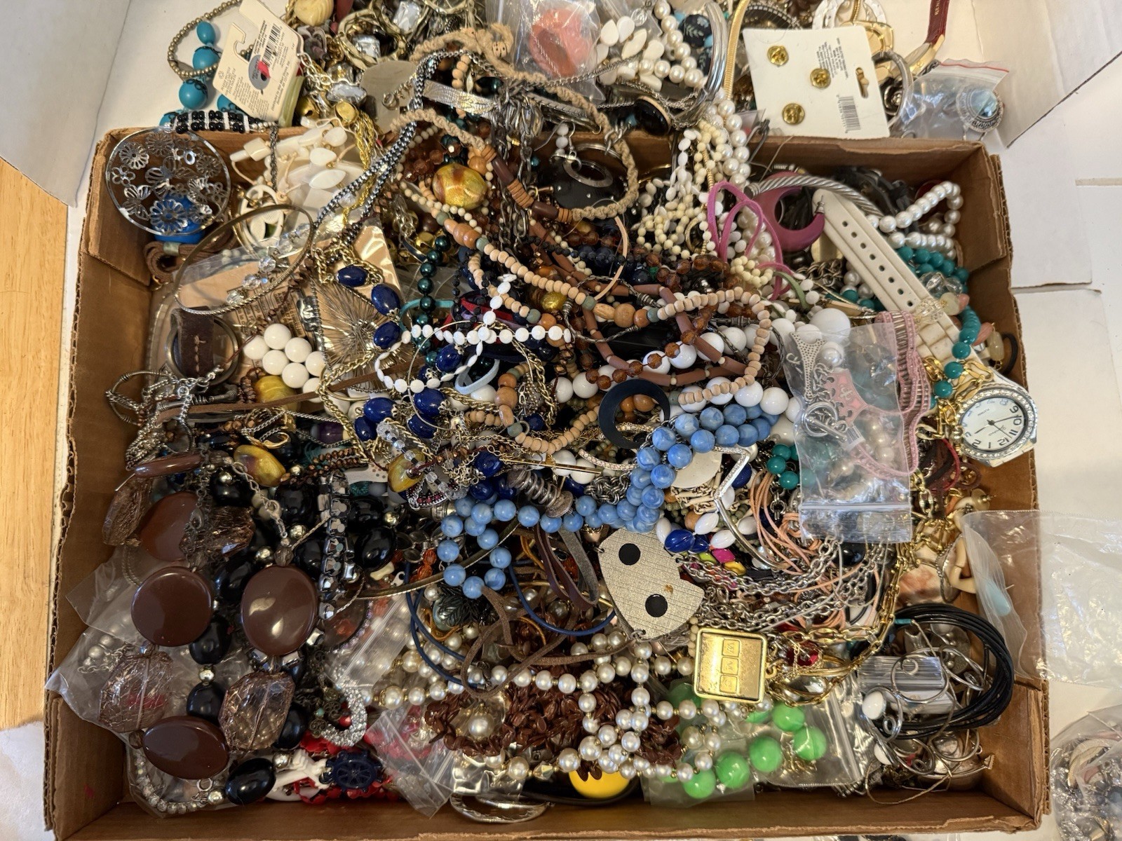 HUGE 16LB Vintage & Modern Costume Jewelry Wearable Craft Parts 925 Gold Filled