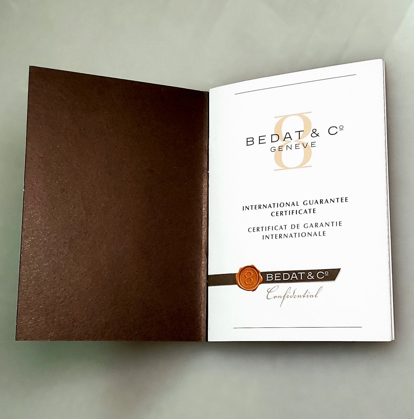 Authentic BEDAT & CO – Blank Unused Watch 5 Year Warranty/Guarantee Certificate