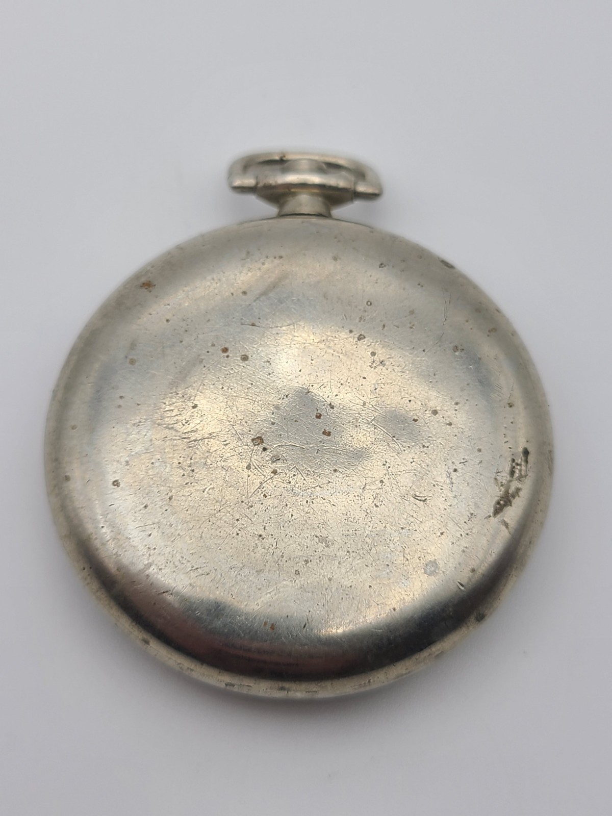 Elgin USA Art Deco Mens Pocket Watch Vintage Parts/Repair Nickle-Silver Case