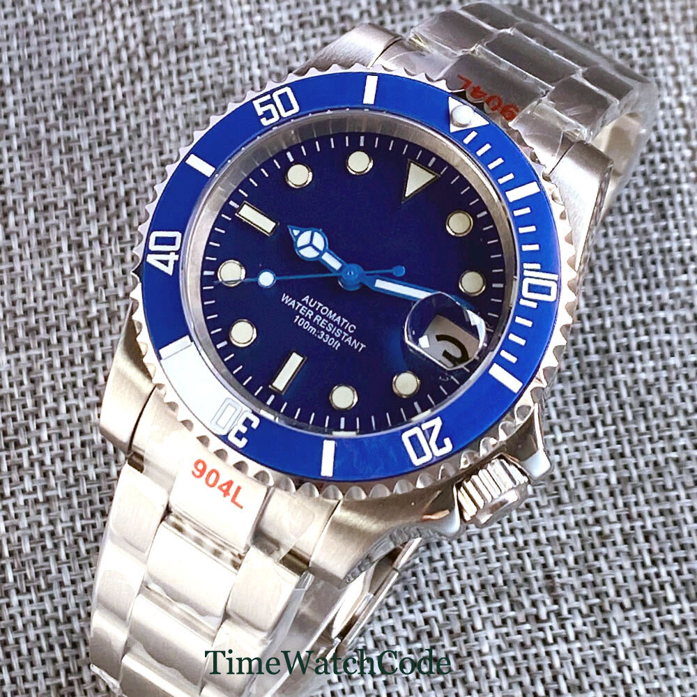 NH35A Movement Automatic Watch For Men 40mm Bliger/Sterile Dial Sapphire Crystal