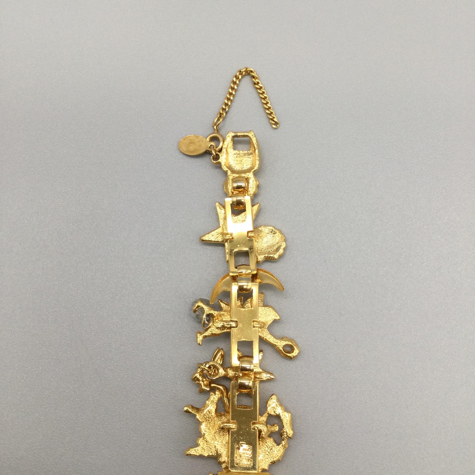 Kirks Folly K46Y Womens Watch 24mm Gold Tone Moon Phase Charms New Battery 8.5″