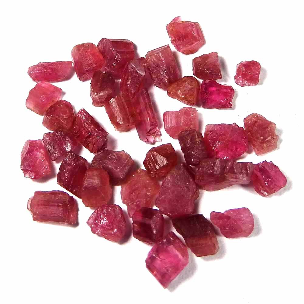 48.75 Ct Natural Pink Tourmaline Small Rough Lot Loose Gemstone