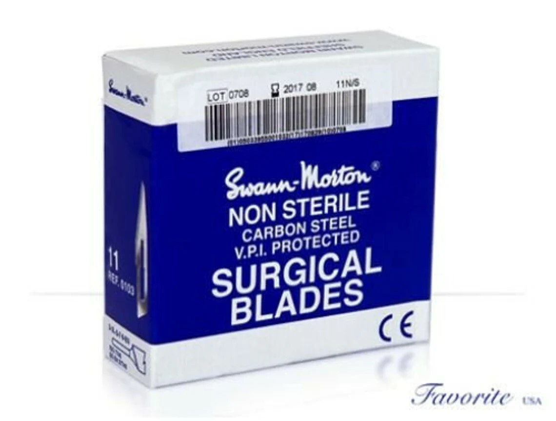 SWANN MORTON Mold Cutting Scalpel Surgical Jewlery #11 Pack of 5 Single Blades