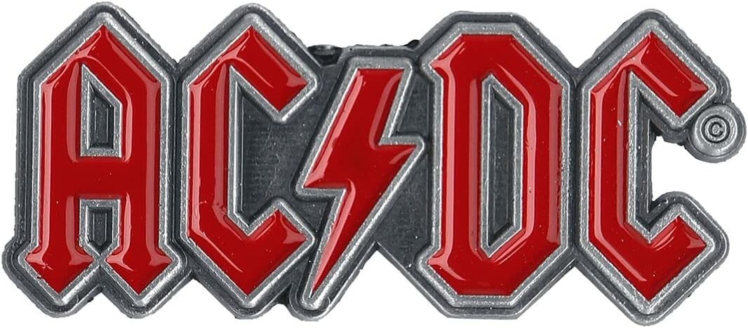 Authentic AC/DC Classic Red Band Logo Pin Badge NEW
