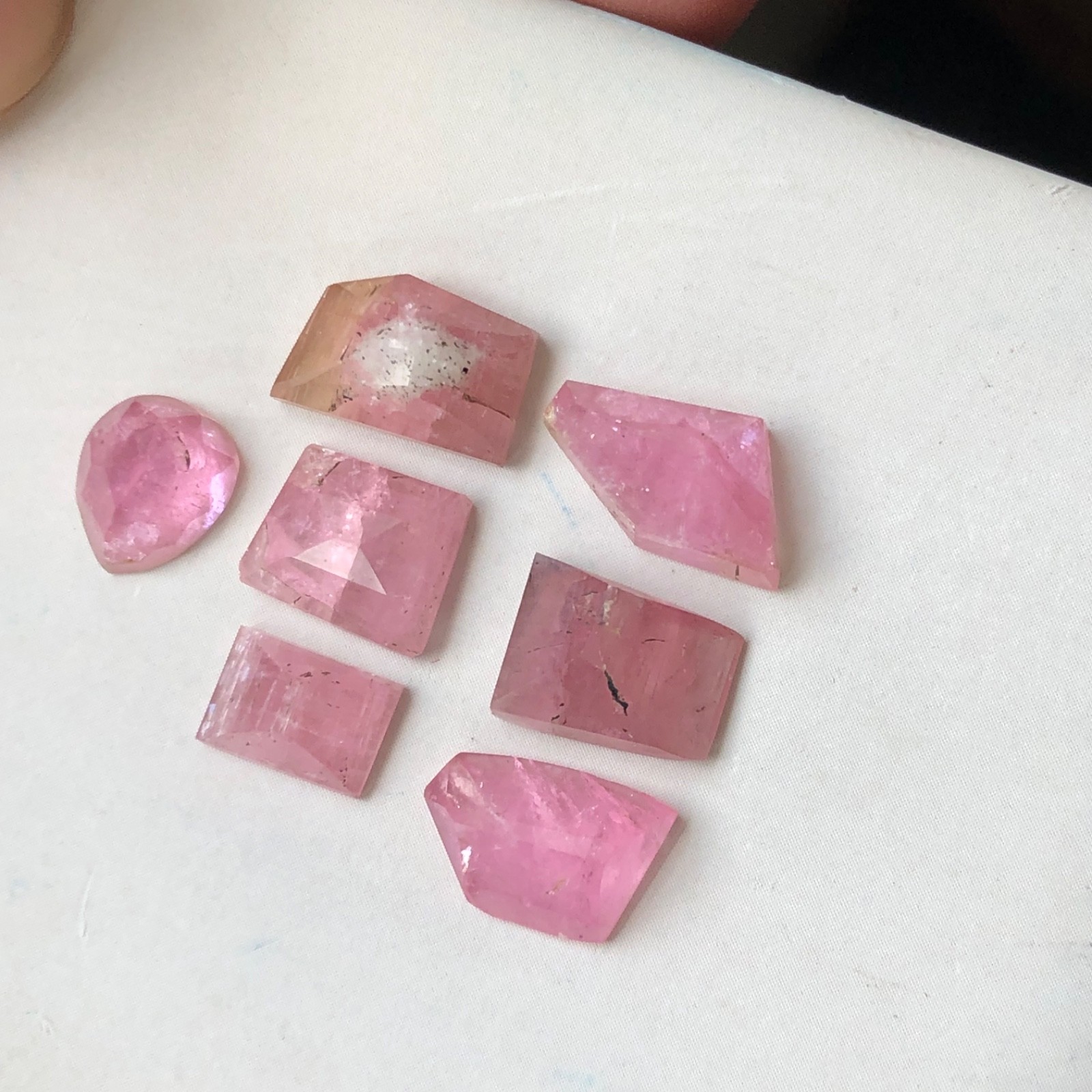 18 carat natural mixed shape tourmaline rosecut 9 to 13.5mm Loose Gemstone