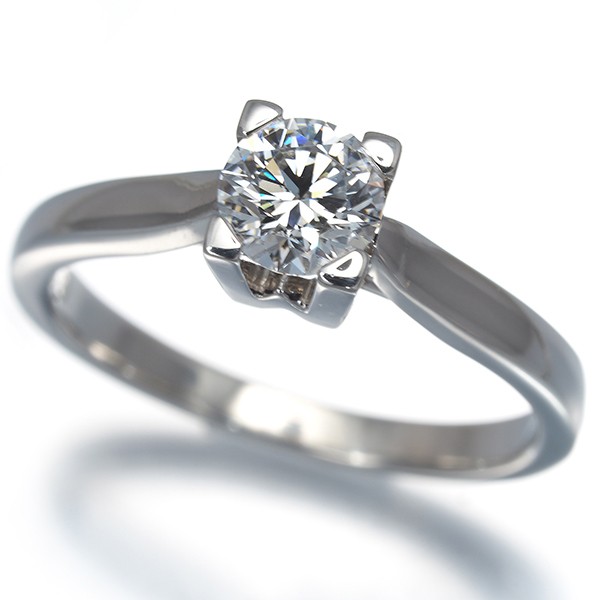 Auth HARRY WINSTON Ring Diamond 0.53ct D VVS1 EX HW US6-6.25 950 Platinum