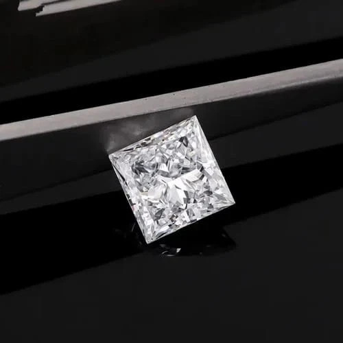 4.00 Ct Loose Moissanite Princess Cut 9.00 MM D Color, IF CLARITY Certified
