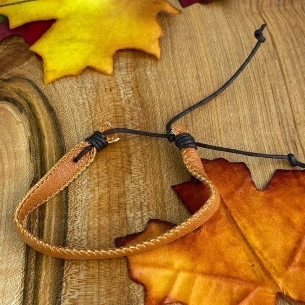 Mens Bracelets Bundle Adjustable Faux Leather & Hemp Bracelets Bundle