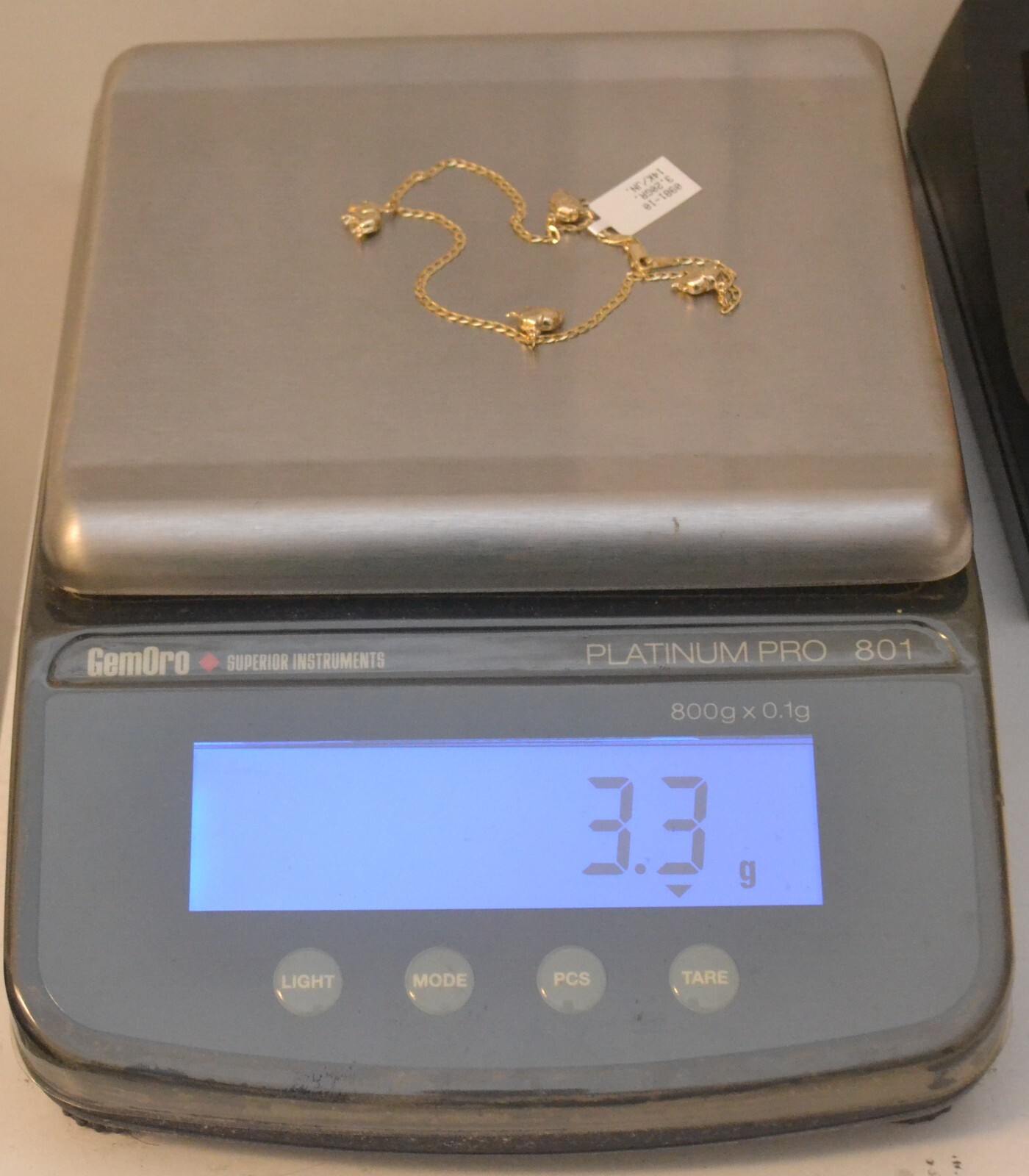 gold bracelet 14k women yellow elephant anklet curb link chain 10 inches