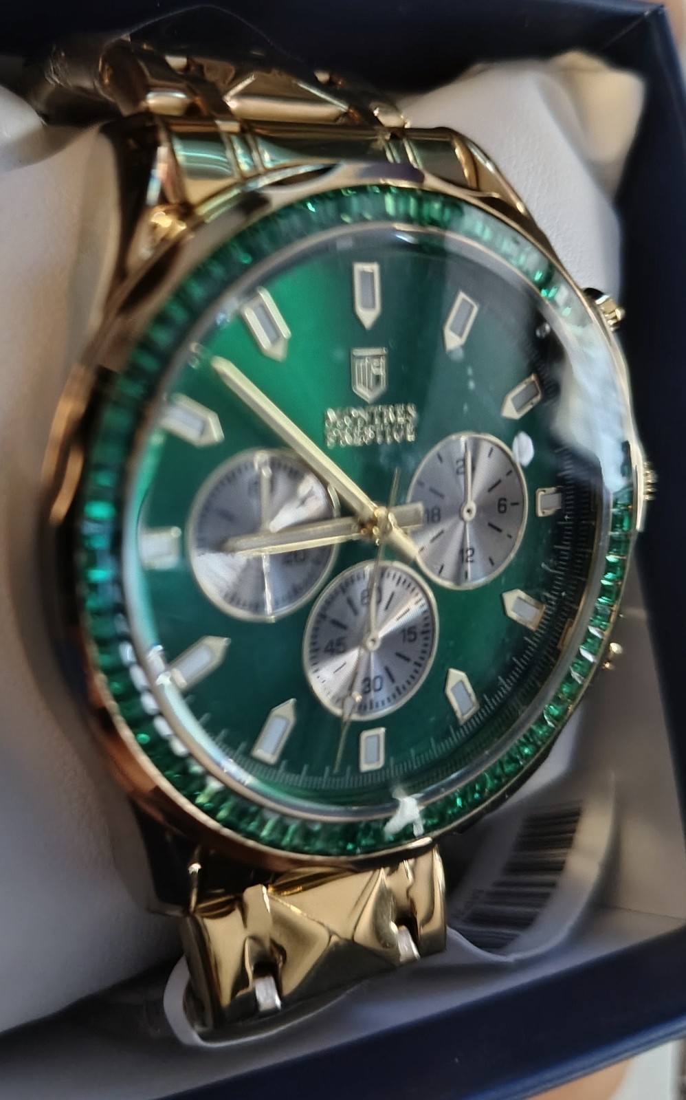 Montres Prestige X Invicta Men’s 44mm Quartz Watch -Green/Gold Tone mpw-0351