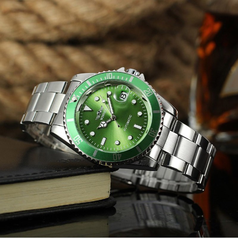 Luxury Automatic Mechanical Watches Stainless Steel Luminous Business Mens Watch