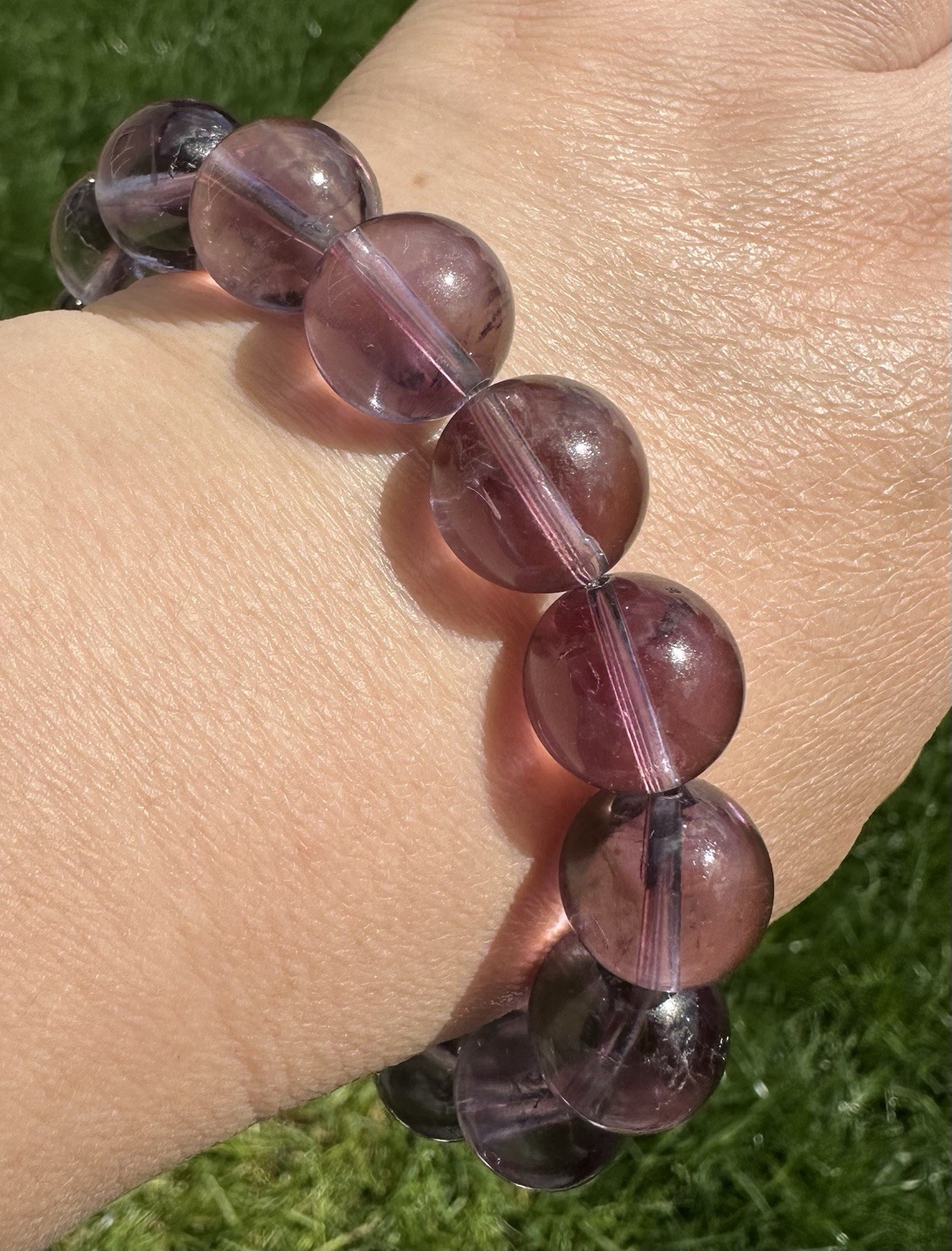 13.7mm Genuine Amethyst Bracelet